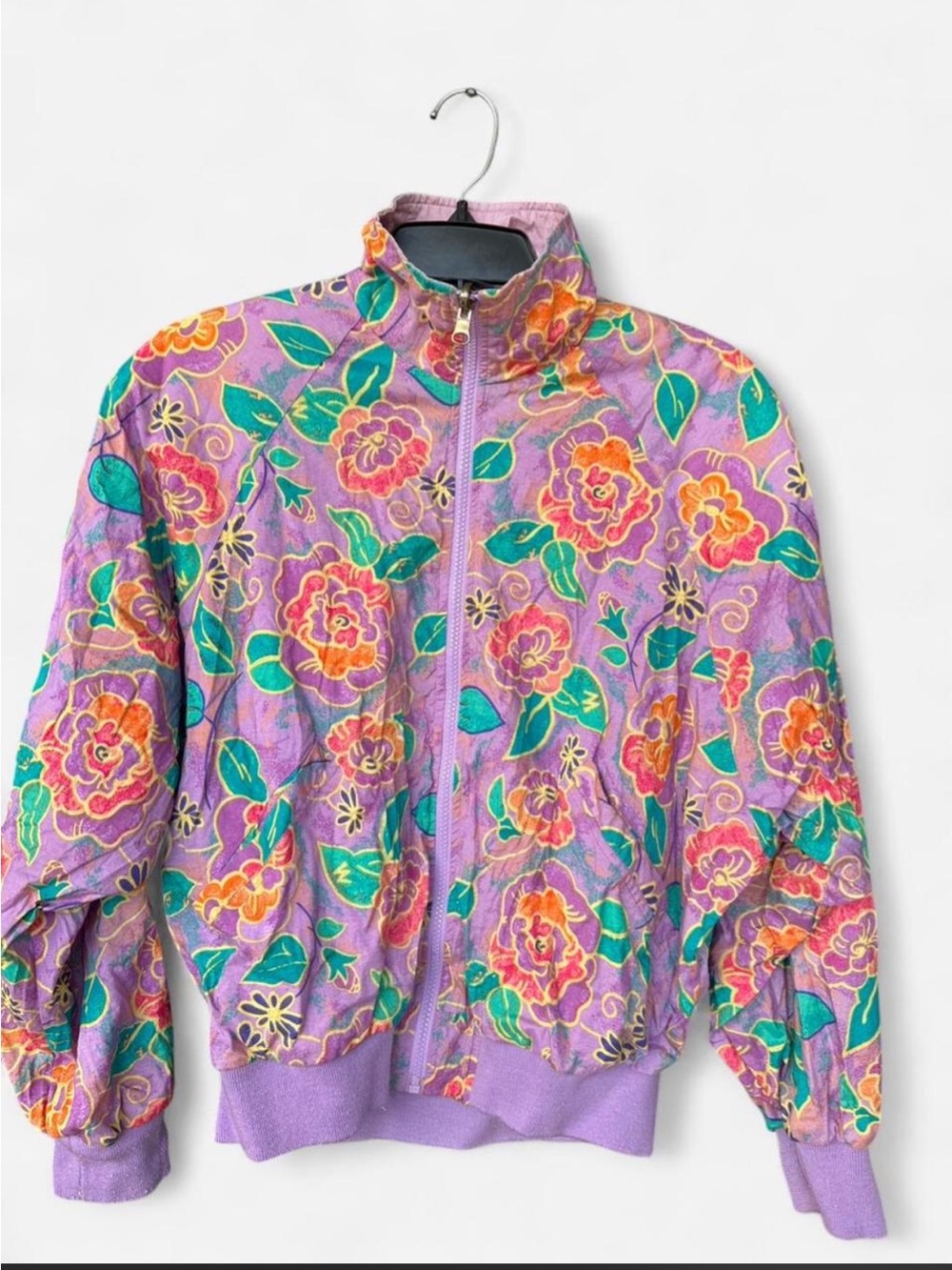 Head Purple Floral Windbreaker Jacket